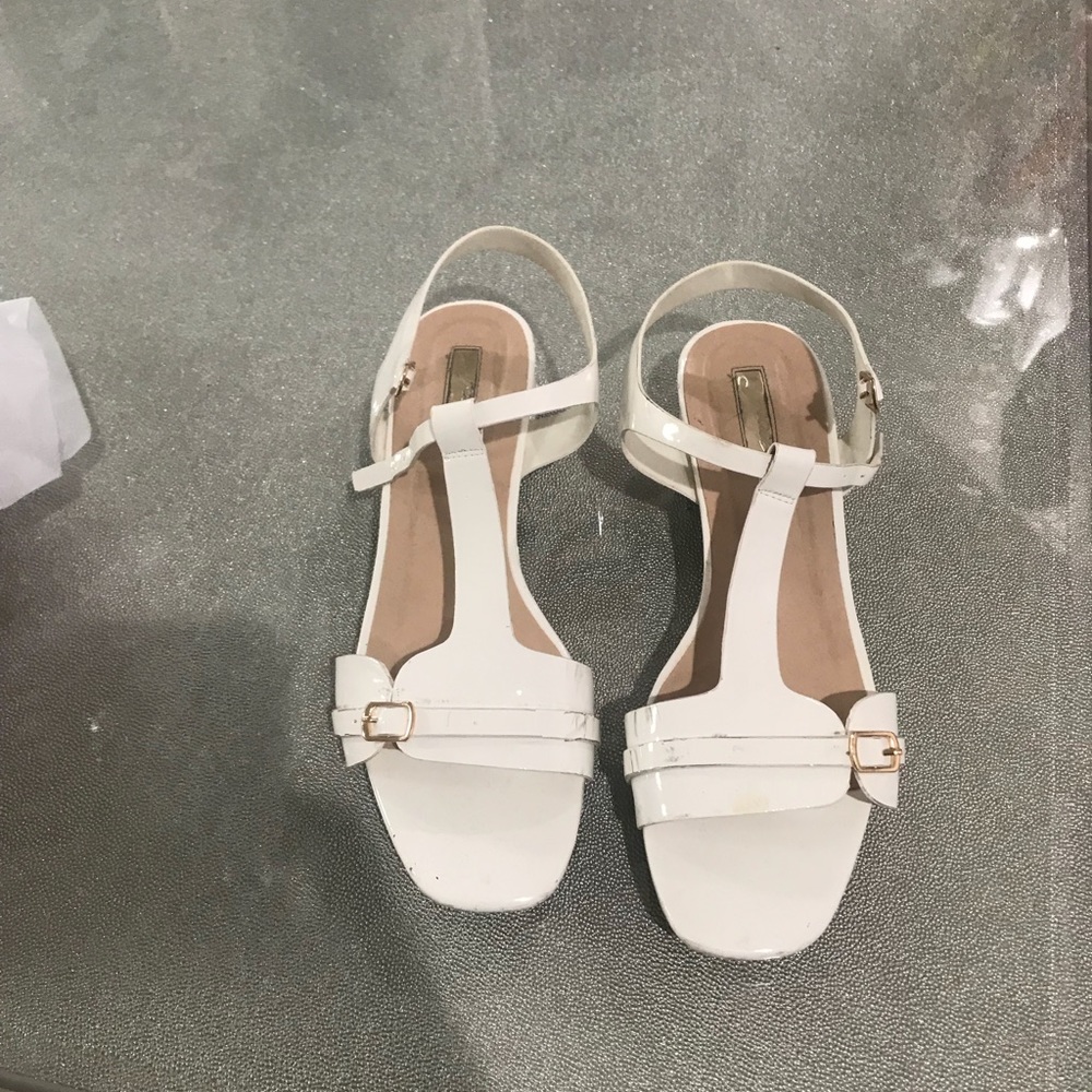 White sandals